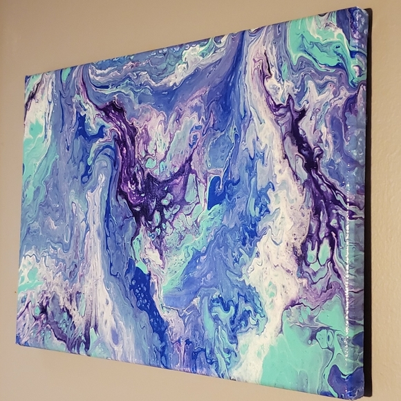 Acrylic Fluid Art on Canvas - Picture 2 of 3